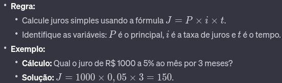 juros Conteúdo básico de concurso para estudo  em matemática